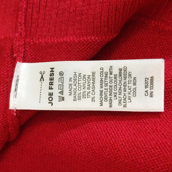 Joe Fresh| NWT Red Turtleneck Sweater Cotton Blend - Picture 13 of 16
